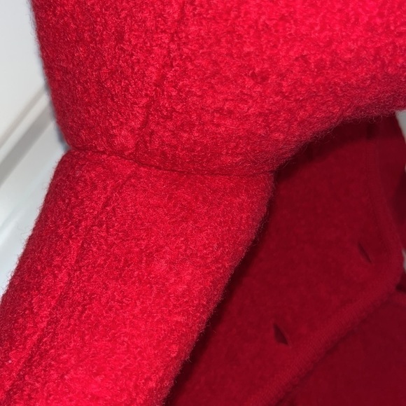 VINTAGE lands end classic red wool cardigan sweater size 10 granny Grandmacore - Picture 11 of 11